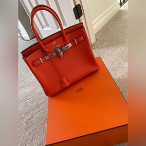 Orange Hermes Birkin Bag
